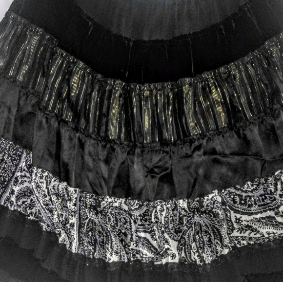 BCBGMaxAzria Silk Velvet Peasant Midi Skirt - Picture 3 of 6